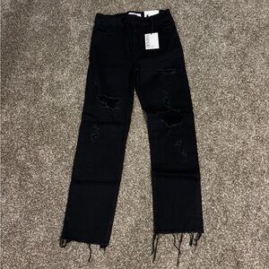 Black Distressed Jeans